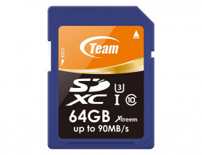   SDXC 64GB UHS-I U3 Team XTreem R90/W45MB/s (TSDXC64GU301)