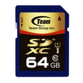   SDXC 64GB UHS-I Class 10 Team (TSDXC64GUHS01)