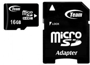   MicroSDHC 16GB Class 10 Team + Adapter SD (TUSDH16GCL1003)