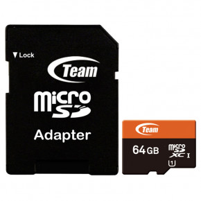   MicroSDXC 64GB UHS-I Team + Adapter SD (TUSDX64GUHS03)