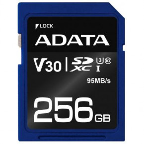   ADATA 256GB SDXC class 10 UHS-I U3 V30 (ASDX256GUI3V30S-R) (WY36dnd-232186)