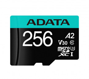   A-DATA microSDXC Premier Pro 256GB Class 10 UHS-I (U3) V30 A2 W-85MB/s R-100MB/s +SD- (AUSDX256GUI3V30SA2-RA1) 4