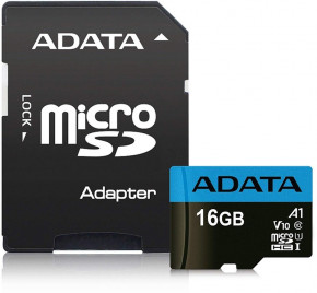   A-Data UHS-1 microSDHC class 10 SD adapter 16Gb