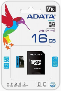   A-Data UHS-1 microSDHC class 10 SD adapter 16Gb 3