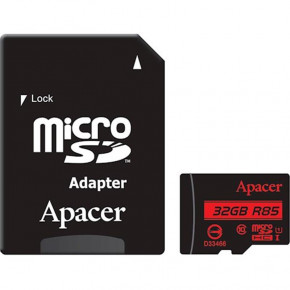  ' MicroSDHC Apacer 32GB UHS-I Class 10 SD adapter (AP32GMCSH10U5-R)