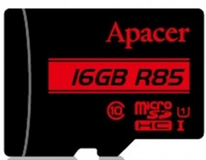  ' MicroSDHC 16GB UHS-I Class 10 Apacer Adapter SD (AP16GMCSH10U5-R)