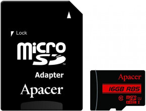   Apacer microSDHC/SDXC Class 10 UHS-I R85MB/s SD adapter 16Gb #I/S