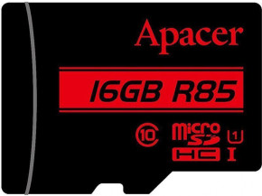   Apacer microSDHC/SDXC Class 10 UHS-I R85MB/s SD adapter 16Gb #I/S 4