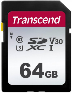   SDXC 64GB UHS-I/U3 Class 10 Transcend 300S (TS64GSDC300S)