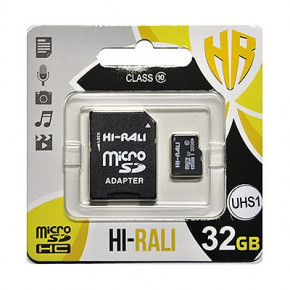   MicroSDHC 32GB UHS-I Class 10 Hi-Rali + Adapter SD (HI-32GBSD10U1-01)