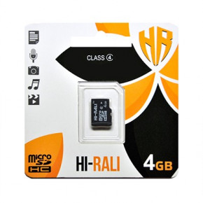  ' micro SDHC HI-RALI 4GB class 4 ( ) HI-4GBSDCL4-00