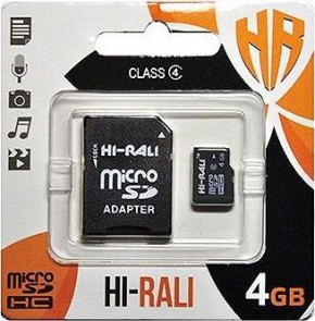  ' micro SDHC HI-RALI 4GB class 4 ( ) HI-4GBSDCL4-01