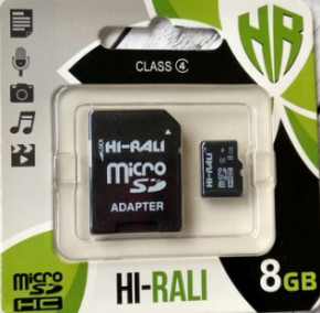   micro SDHC HI-RALI 8GB class 4 ( ) HI-8GBSDCL4-01