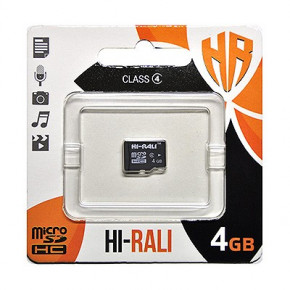  ' Hi-Rali MicroSDHC 4GB Class 4 (HI-4GBSDCL4-00)