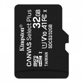  ' Kingston 32GB microSDHC 10 UHS-I A1 (R-100MB/s) Canvas (SDCS2/32GBSP) (10744)