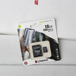   Kingston MicroSDHC (UHS-1) 16gb 10 Class &; Adapter  ׸