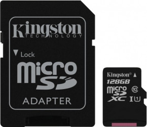  ' KINGSTON microSDXC 128Gb Canvas Select A1 (R100/W85) ad