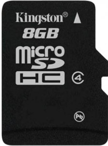   Kingston 8GB microSDHC Class 4 (no adapter) (SDC4/8GBSP)