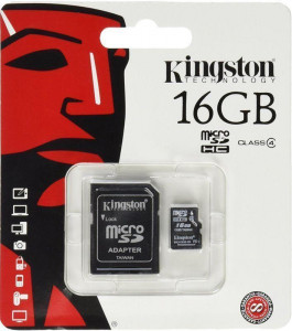   Kingston microSDHC class 4 SD adapter 16Gb #I/S 3