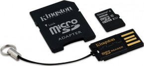   Kingston microSDHC/microSDXC Class 10 UHS-I SD adapter/USB reader 32Gb #I/S 3