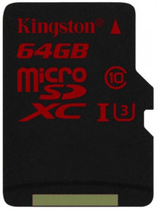   Kingston microSDHC/SDXC UHS-I U3 90R/80W 64Gb #I/S