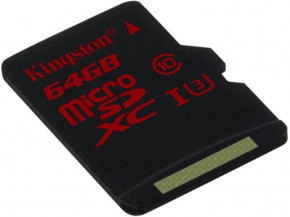   Kingston microSDHC/SDXC UHS-I U3 90R/80W 64Gb #I/S 3