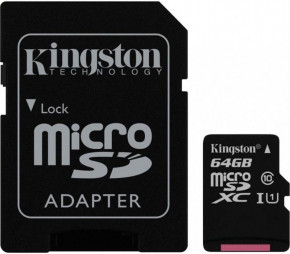   Kingston microSDHC/SDXC UHS-I Class 10 Canvas Select SD  64Gb #I/S