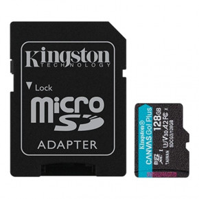   MicroSDXC 128GB UHS-I U3 Class 10 Kingston Canvas Go! Plus R170/W90MB/s + Adapter SD 3