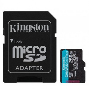   MicroSDXC 256GB UHS-I U3 Class 10 Kingston Canvas Go! Plus R170/W90MB/s + Adapter SD 3