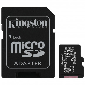  ' Micro128GB Kingston Canvas Select Plus SDXC UHS-1 U1 V10 A1 Class 10, Ret (SDCS2/128GBSP#)