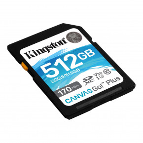    Kingston SDXC Canvas Go! Plus 512GB Class 10 UHS-I (U3) V30  90 / R-170MB/s   (SDG3/512GB) (2)