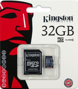   Kingston microSDHC class 4 SD adapter 32Gb 4