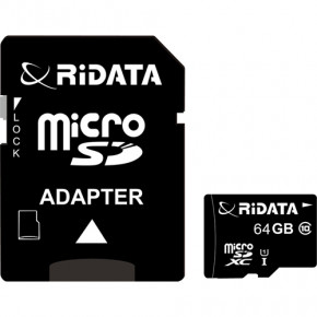   RiDATA 64GB microSDXC Class 10 UHS-I + SD  (FF964426) (WY36dnd-173905)