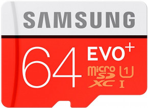   Samsung EVO Plus microSDXC UHS-I lass10 SD adapter 64GB #I/S