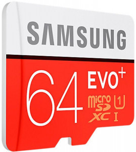   Samsung EVO Plus microSDXC UHS-I lass10 SD adapter 64GB #I/S 3