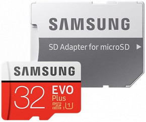   Samsung EVO Plus microSDHC UHS-I lass10 SD adapter 32GB #I/S