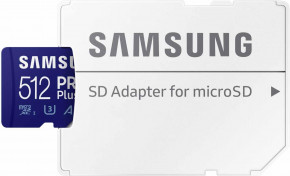   SAMSUNG PRO Plus NEW 2023 microSD Memory Card + Adapter, 512GB MicroSDXC (MB-MD512SA) 3