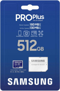   SAMSUNG PRO Plus NEW 2023 microSD Memory Card + Adapter, 512GB MicroSDXC (MB-MD512SA) 4