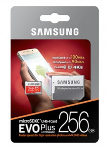   MicroSDXC 256GB UHS-I U3 Samsung Evo Plus R100/W90MB/s + SD Adapter (MB-MC256HA/RU) 3