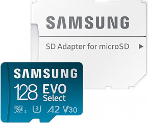    Samsung 128GB EVO Select microSDXC + Adapter (MB-ME128KA/AM) (1)