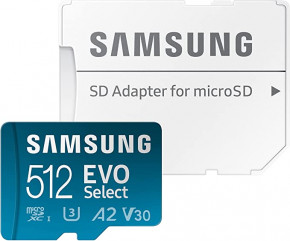   Samsung 512GB EVO Select microSDXC + Adapter (MB-ME512KA/AM) 3