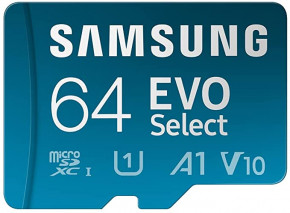    Samsung 64Gb EVO Select microSDXC UHS-I + Adapter (MB-ME64KA/AM) (0)