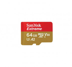      SanDisk microSDXC Extreme For Action Cams and Drones 64GB Class 10 UHS-I (U3) V30 A2 W-80MB/s R-170MB/s +SD- (SDSQXAH-064G-GN6AA) (2)