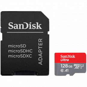   SanDisk microSDXC  128GB Class 10 UHS-I A1 140 / (SDSQUAB-128G-GN6IA) 4