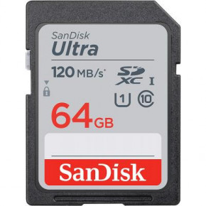  ' SanDisk 64GB SDXC C10 UHS-I R120MB/s Ultra (SDSDUN4-064G-GN6IN)