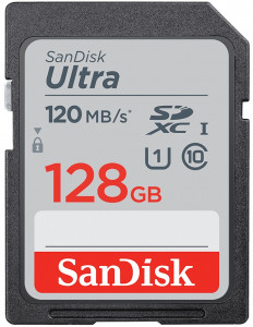  ' SanDisk 128GB SDXC C10 UHS-I R120MB/s Ultra (SDSDUN4-128G-GN6IN)