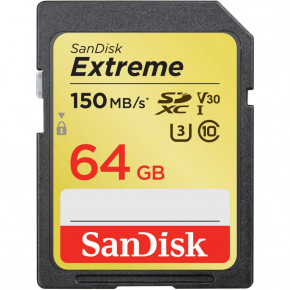   SANDISK 64GB SDXC class 10 UHS-I Extreme (SDSDXV6-064G-GNCIN) (WY36dnd-232226)