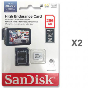   SanDisk microSDXC 256GB Class 10 UHS-I W-40MB/s R-100MB/s +SD- (SDSQQNR-256G-GN6IA) 3