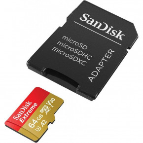   SANDISK 64GB microSDXC class 10 UHS-I U3 Extreme V30 (SDSQXA2-064G-GN6MA) (WY36dnd-232225)