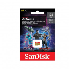   SanDisk microSDXC Extreme For Mobile Gaming 128GB Class 10 UHS-I (U3) V30 A2 W-90MB/s    (SDSQXAA-128G-GN6GN) 3